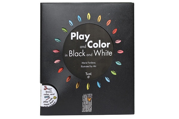 Play and Color in Black and White Coloring Activity Book